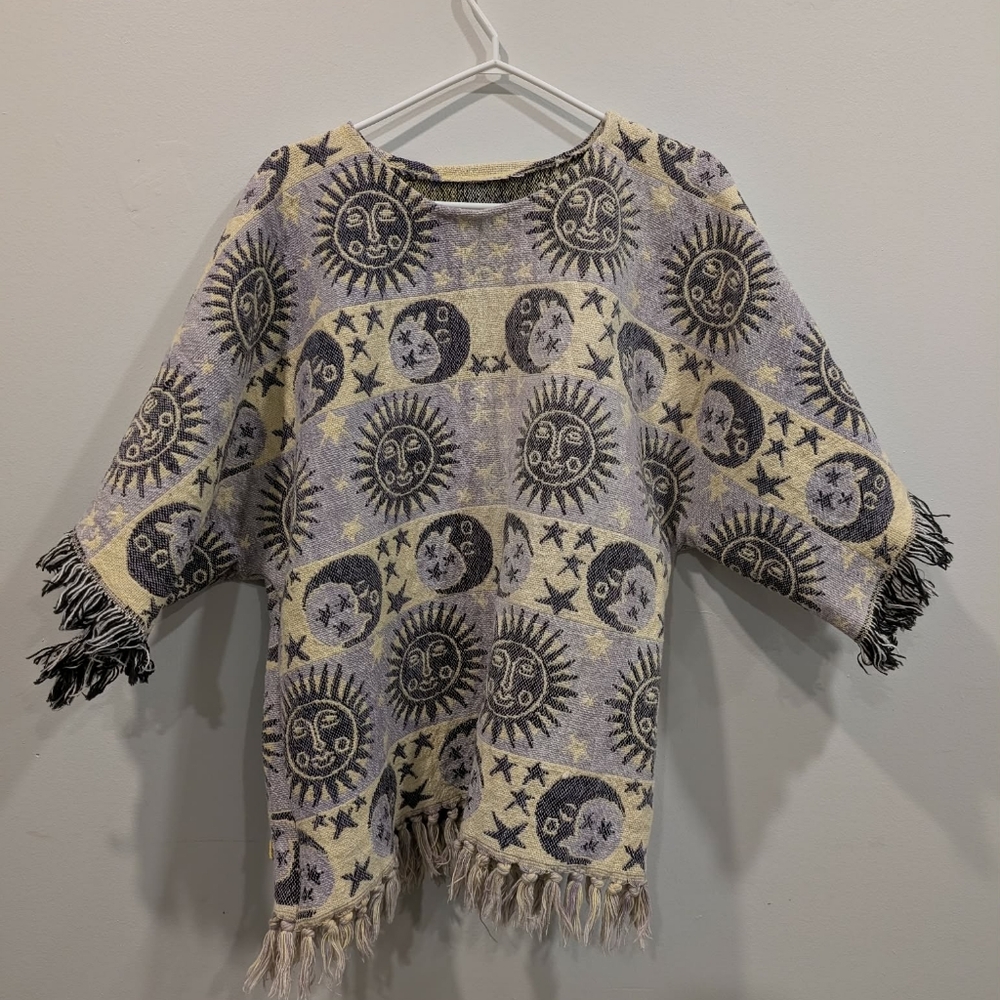 Tapestry poncho